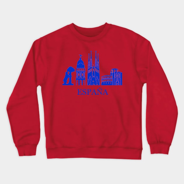 Spain España Crewneck Sweatshirt by Travellers